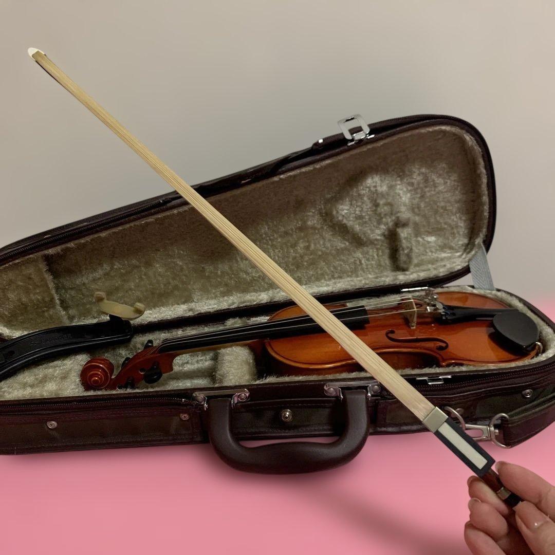 スズキバイオリン1/10本体と弓、肩当て、ケース、まつやにのセット