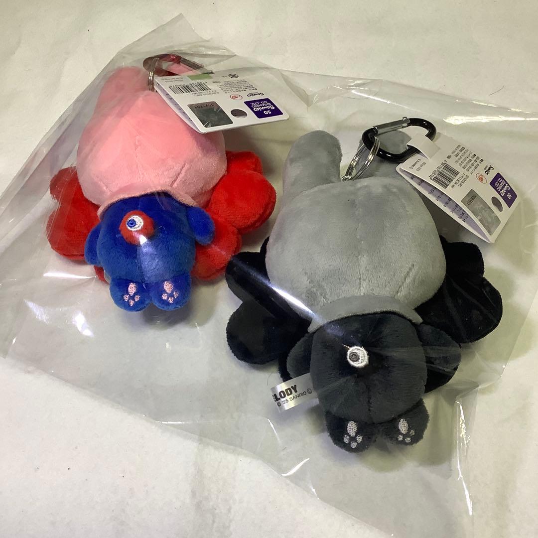 サンリオミャクなりきりぬいぐるみ 黒・ノーマルカラー（赤・青）カラビナ付マイメロ
