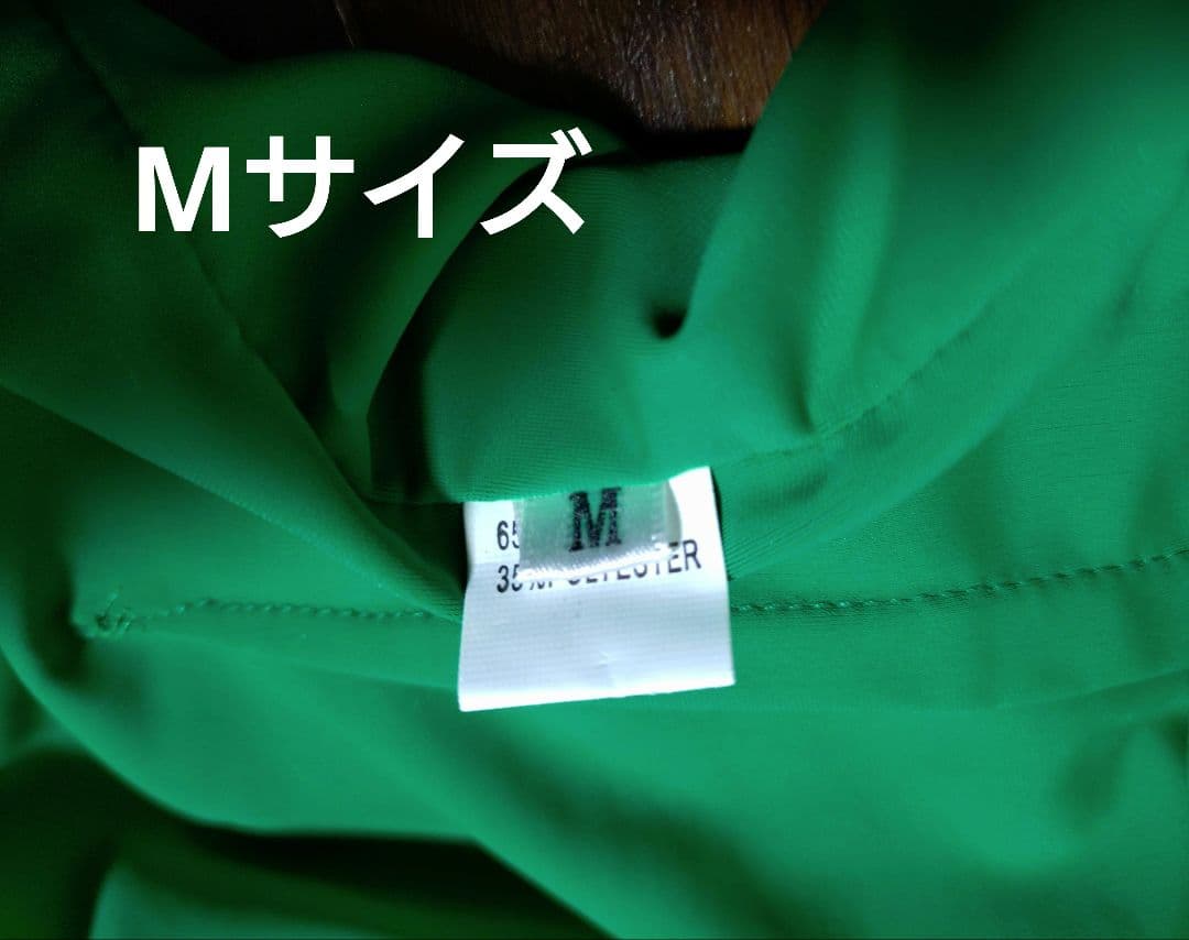 社交ダンスドレス Mサイズ 緑色(１回着用、ほぼ新品)