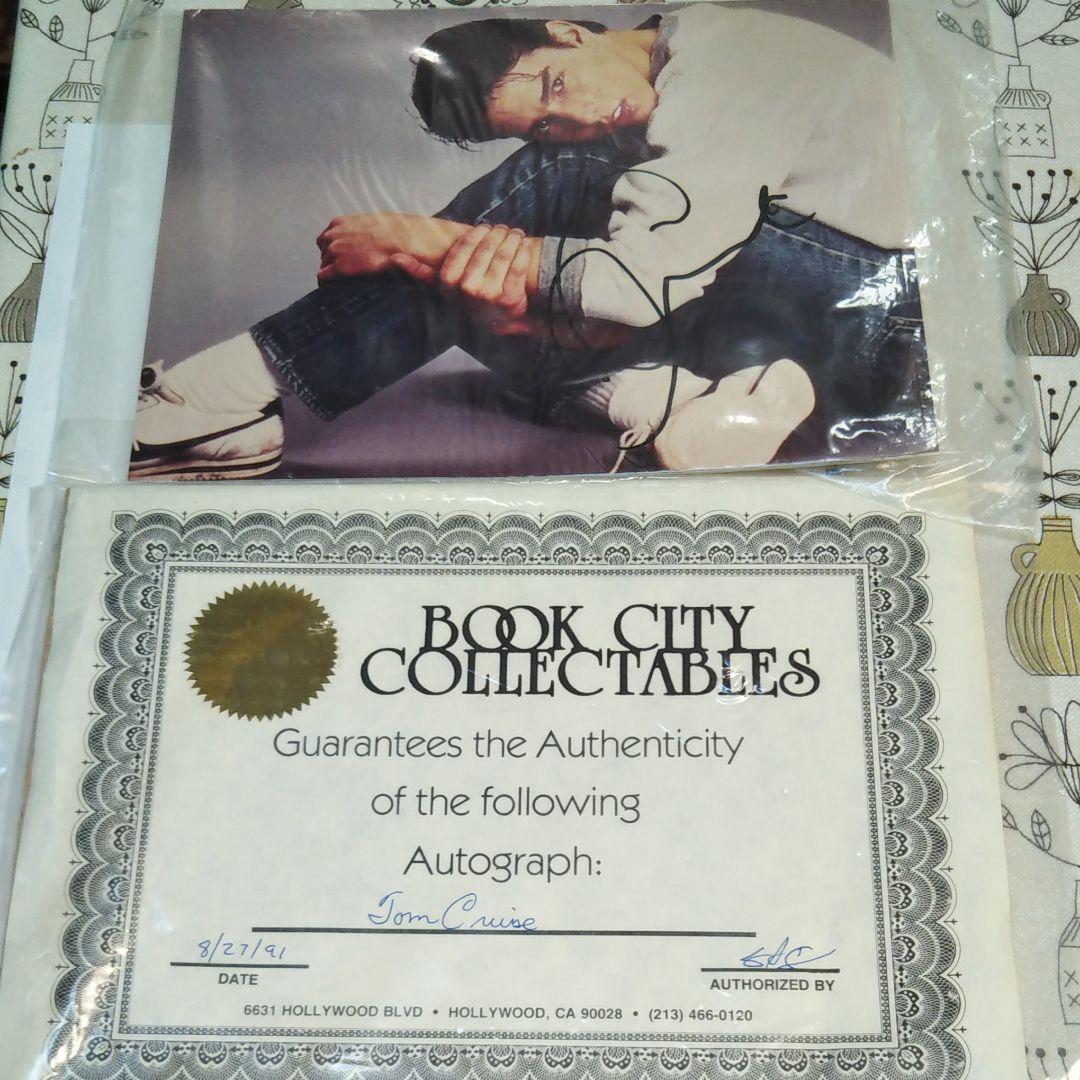 希少　トム・クルーズ　サイン&鑑定書付