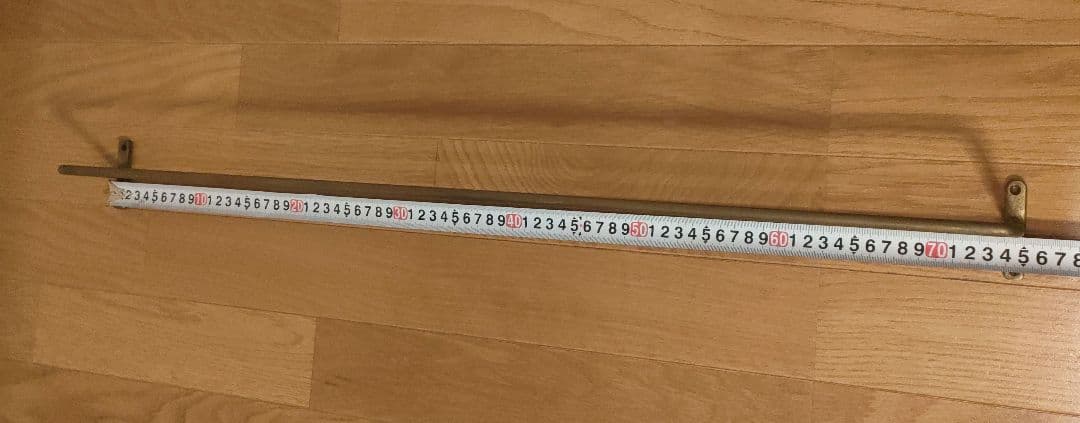アンティーク 真鍮製 タオルハンガー ロング 幅75×高さ7.7cm レトロ