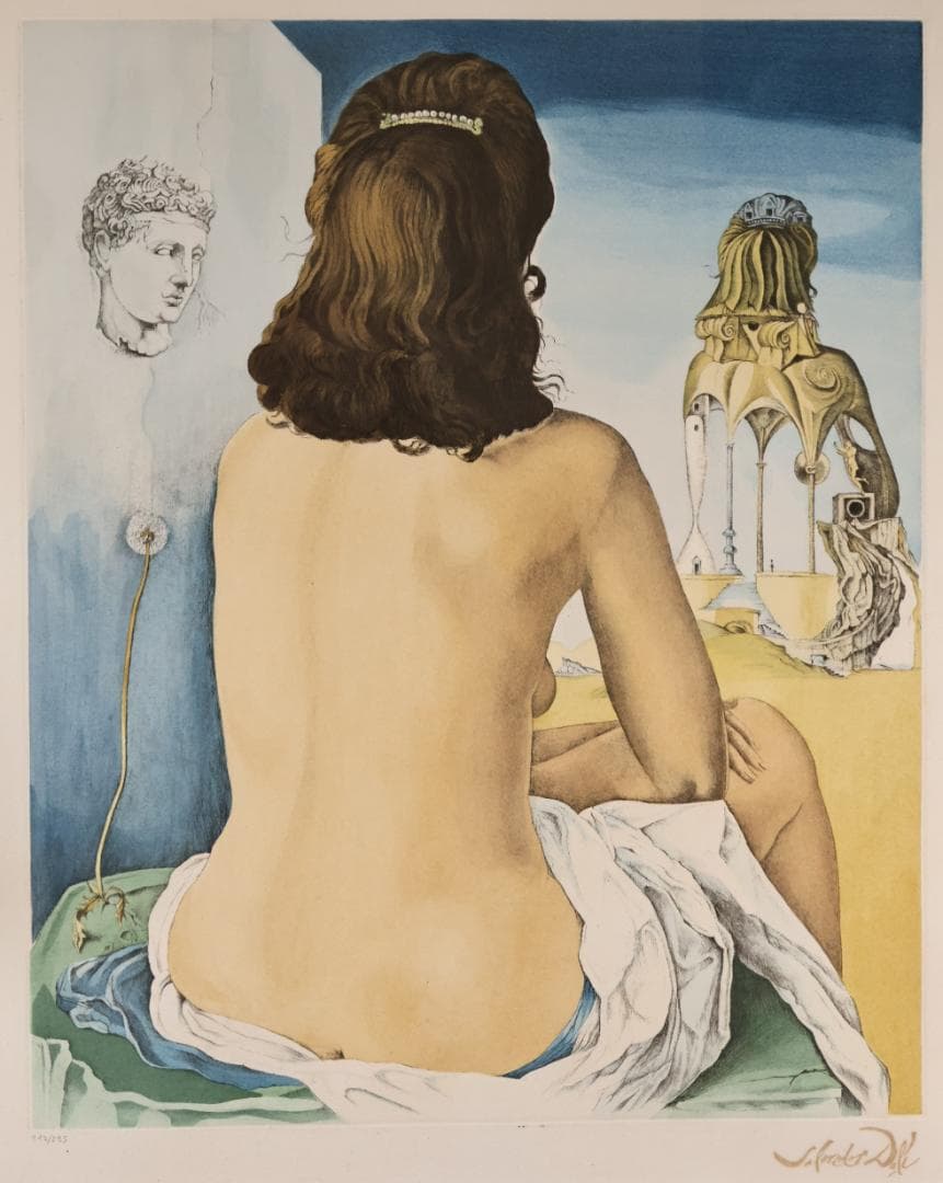 サルバドール・ダリ 「 私の裸の妻 」 リトグラフ　217/295　署名