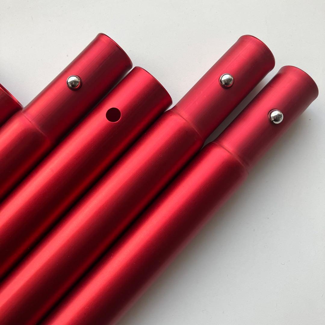 スノーピーク　ウイングポール　レッド　280cm 2本セット