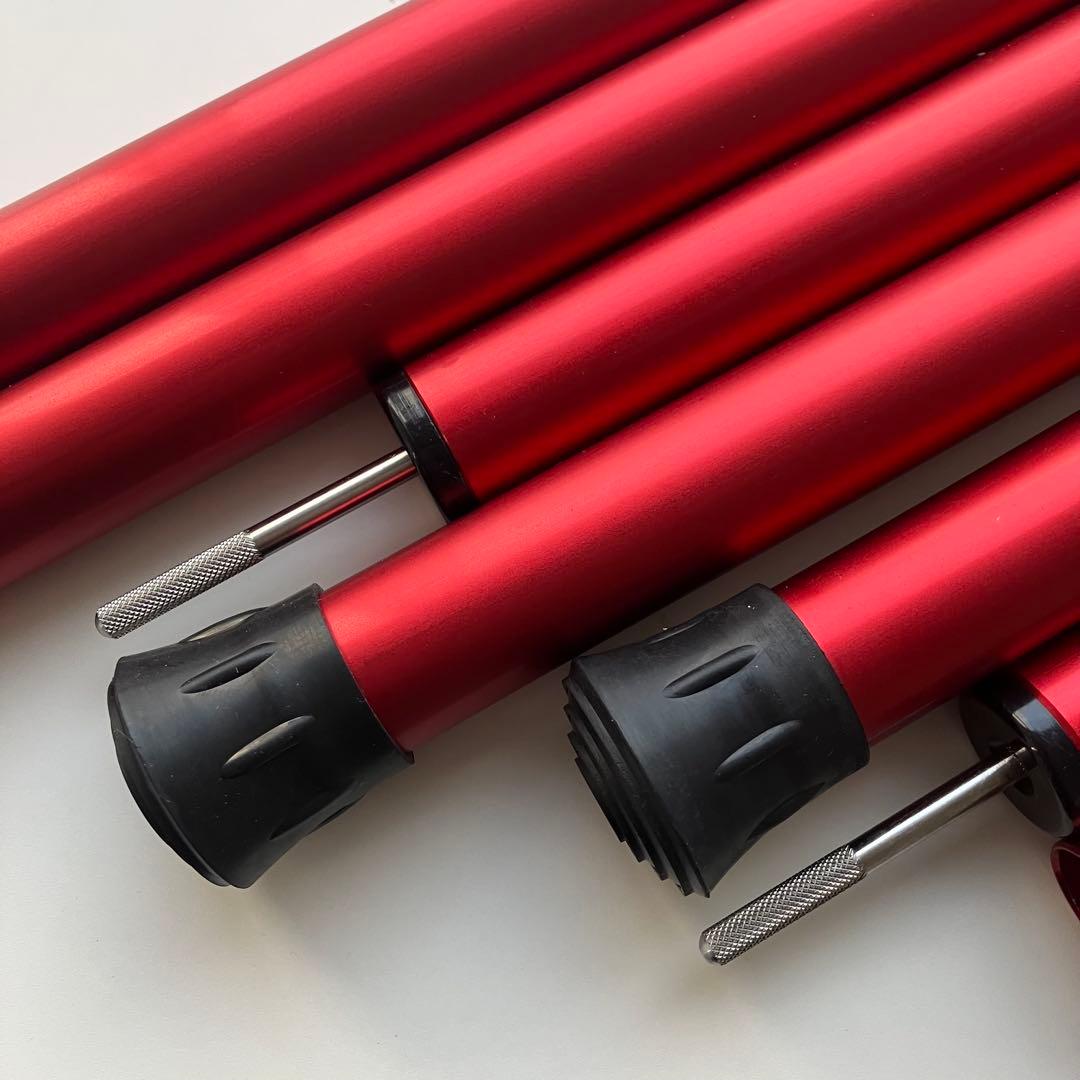 スノーピーク　ウイングポール　レッド　280cm 2本セット