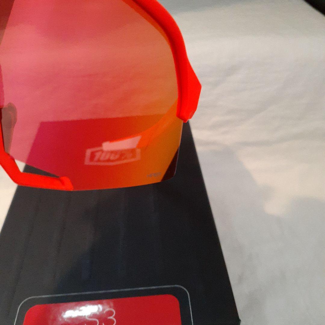 100% S3 ネオンオレンジ レッドミラーレンズ ワンハンドレッド サングラス