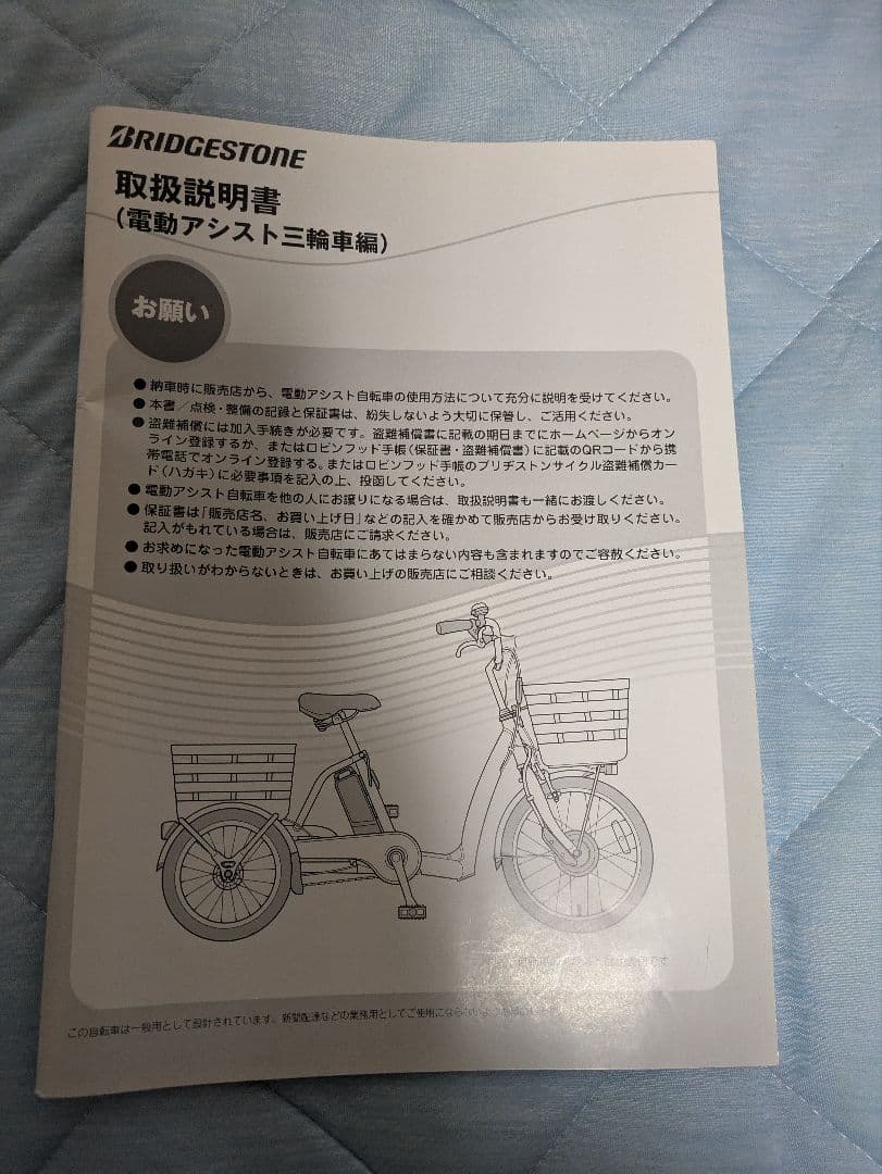 2019 ブリジストン　ラクっとワゴン　三輪　電動自転車