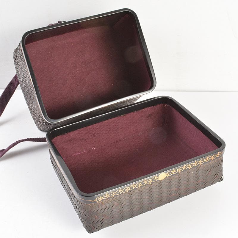 平安　東山麓　東竹園斎作　茶籠　黒楽茶碗　瓢箪振出など　八点一式　DR7039F