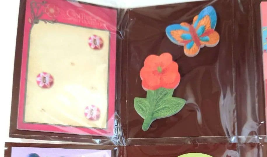 ♡現品限り♡ 可愛い 付箋 お裾分け お花 刺しゅうモチーフ ピンク