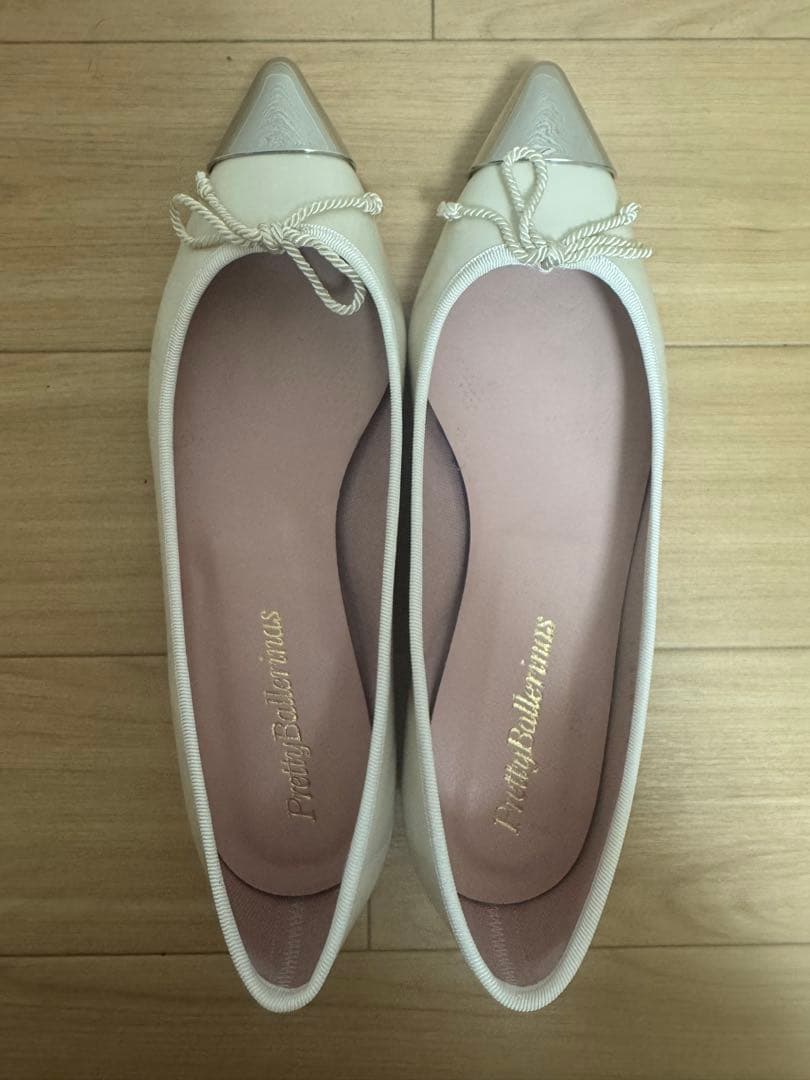 【価格交渉可能】Pretty ballerina 37 ホワイトバレエシューズ