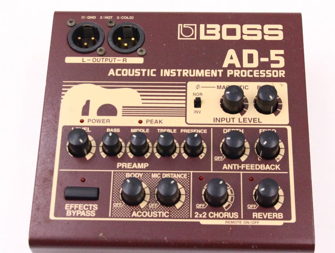 ▲BOSS AD-5 アコースティック楽器プロセッサー