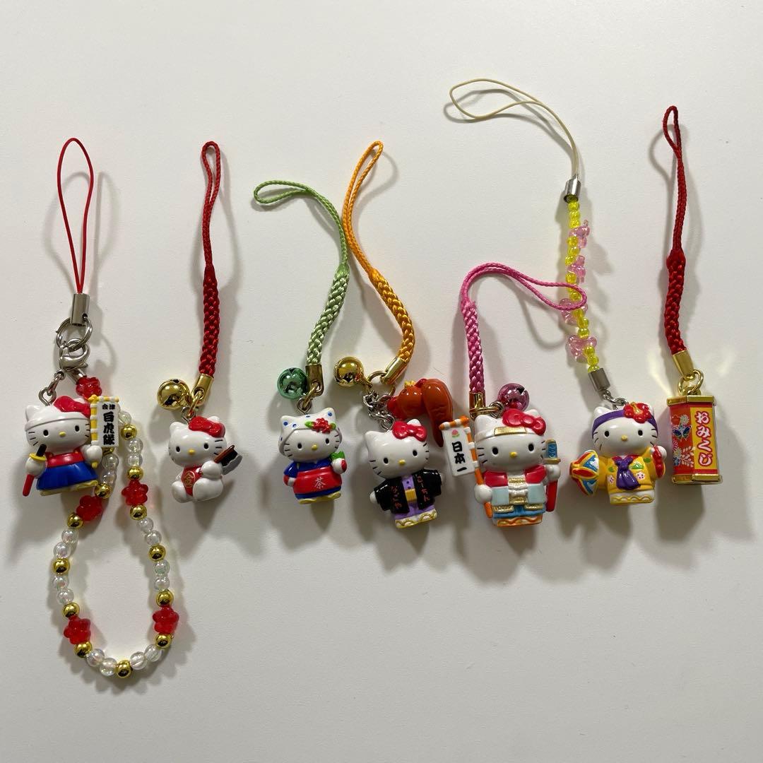 【福島/箱根/静岡/名古屋/岡山/沖縄/おみくじ】 ご当地キティストラップ