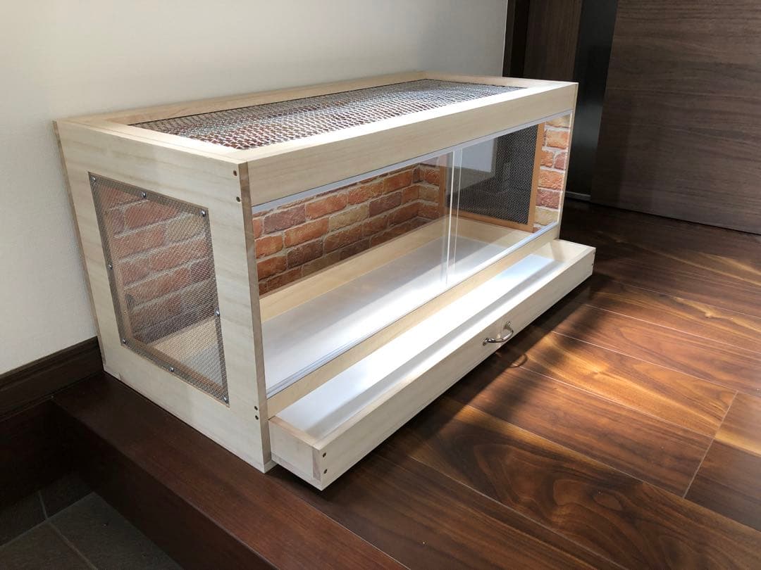 新品未使用　木製ケージ　ハリネズミ　ハムスター　小動物　爬虫類　両生類