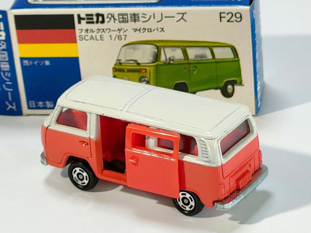 青箱トミカF29 フォルクスワーゲン マイクロバス　美品　日本製　デッドストック