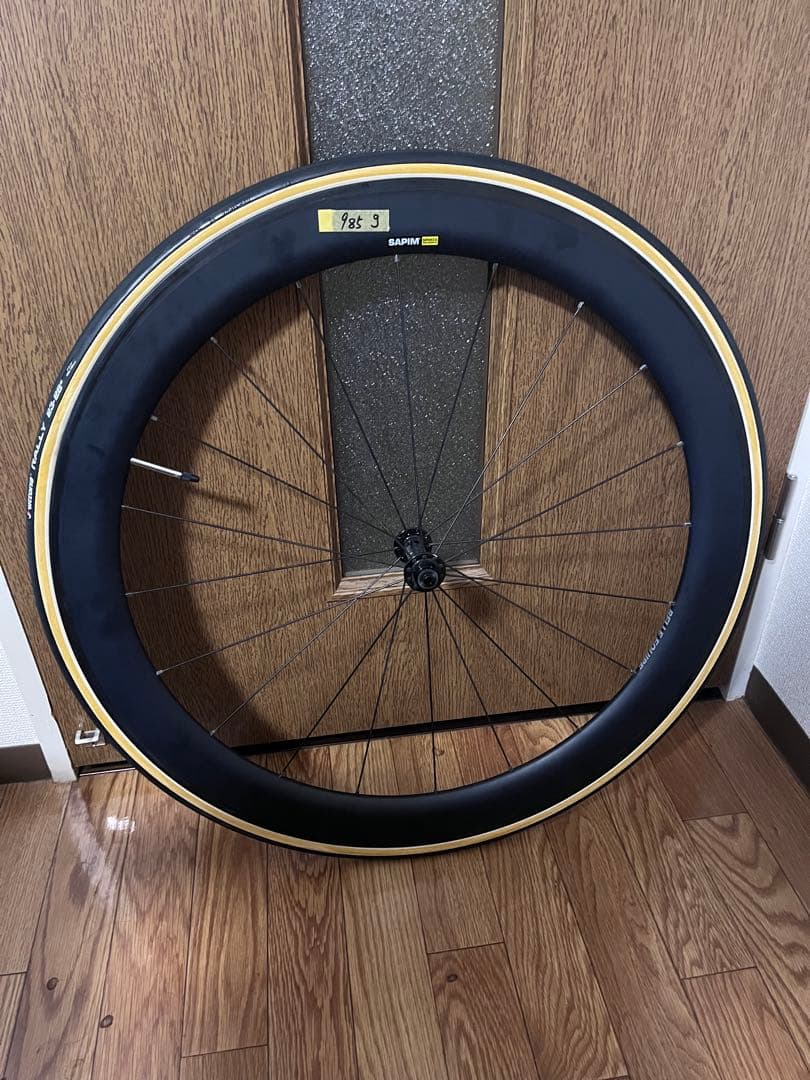 ノーブランド カーボンホイール チューブラー シマノ11s タイヤ付き