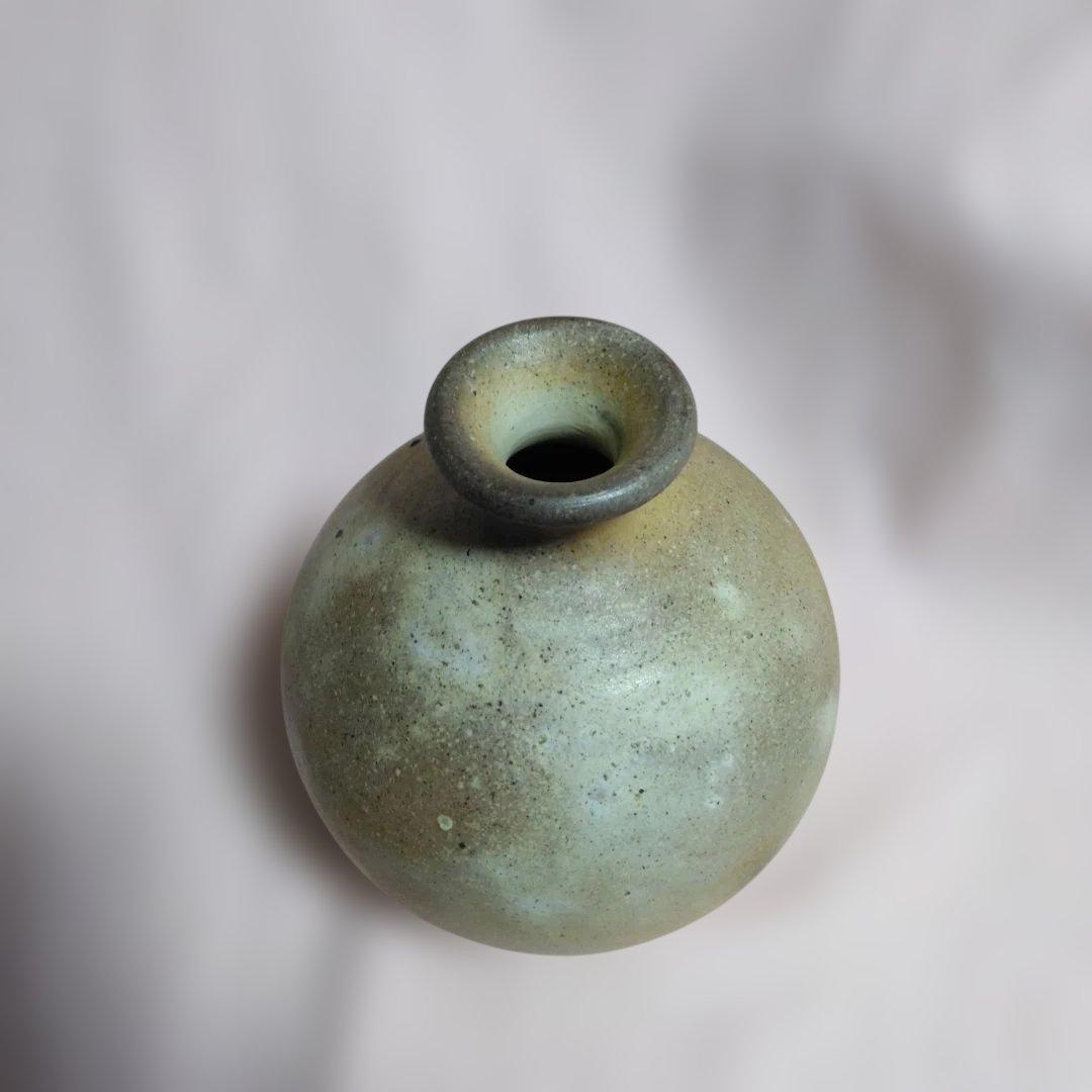 丹波焼　大西誠一作　白丹波窯変花生け