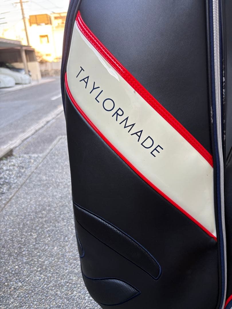 GOLFMAN　TAYLORMADE キャディバッグ 黒/赤/白
