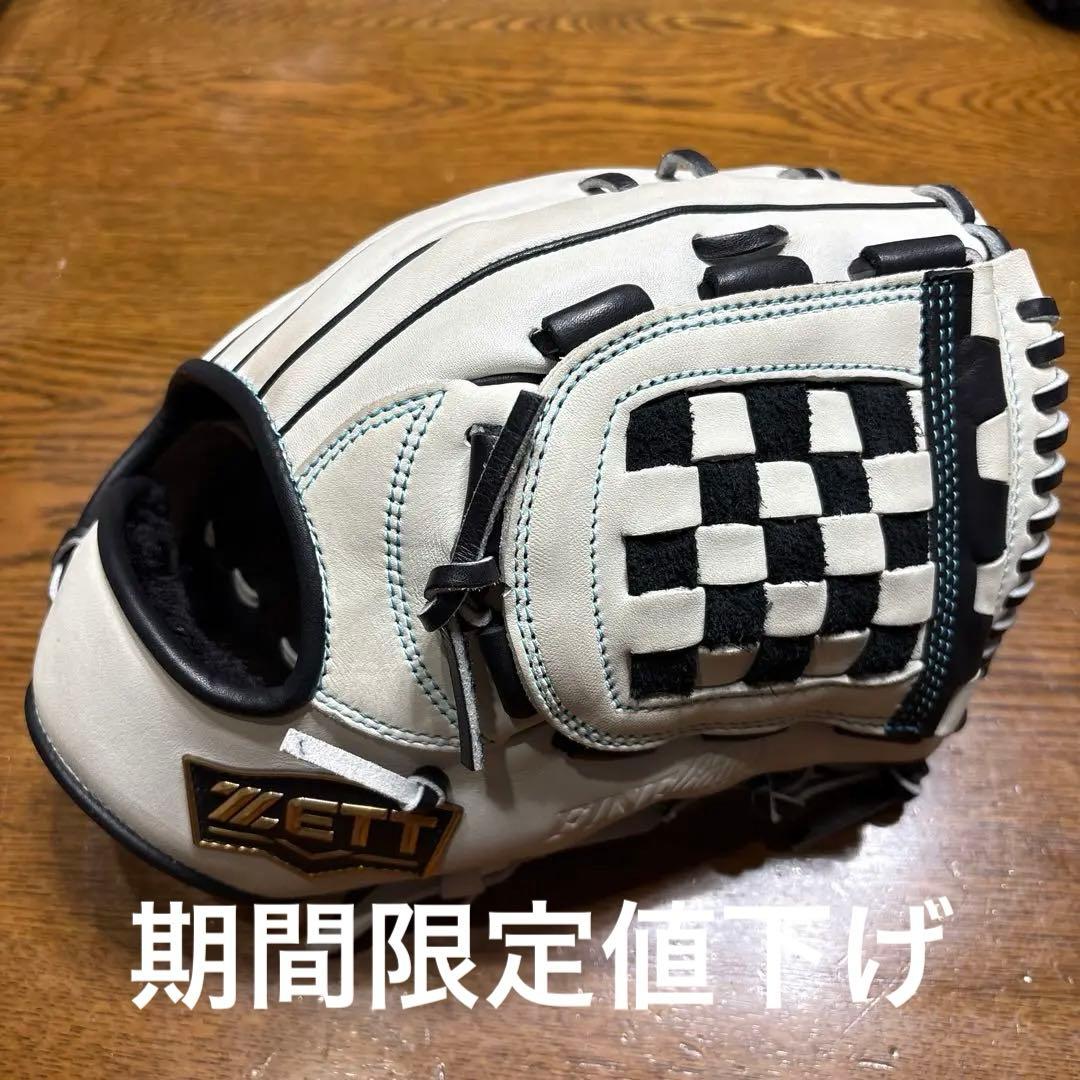 ZETT FINALEDGE 軟式グローブ ホワイト/ブラック