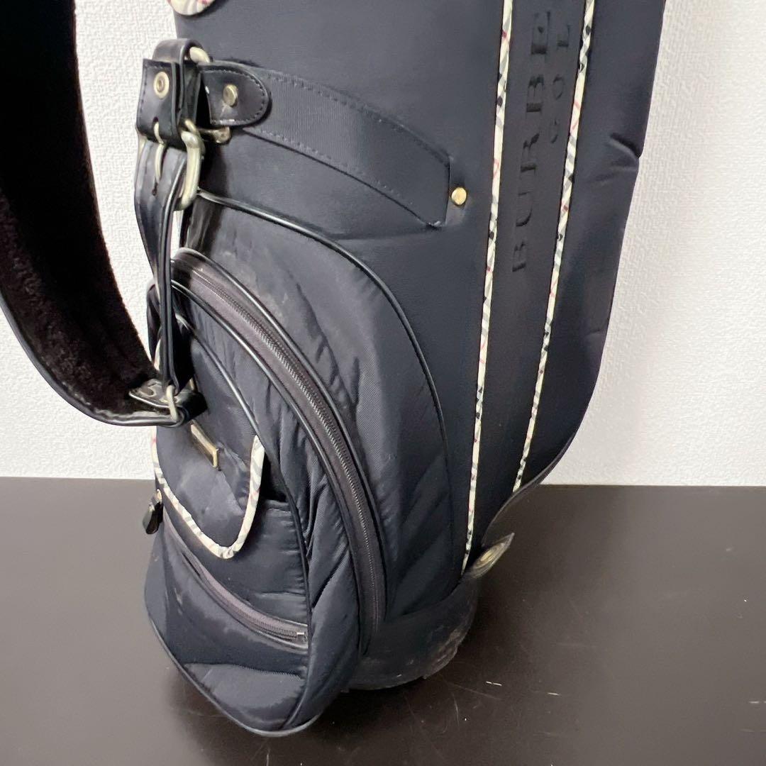 バーバリーゴルフキャディバッグ 6分割 ノバチェック ブラック BURBERRY