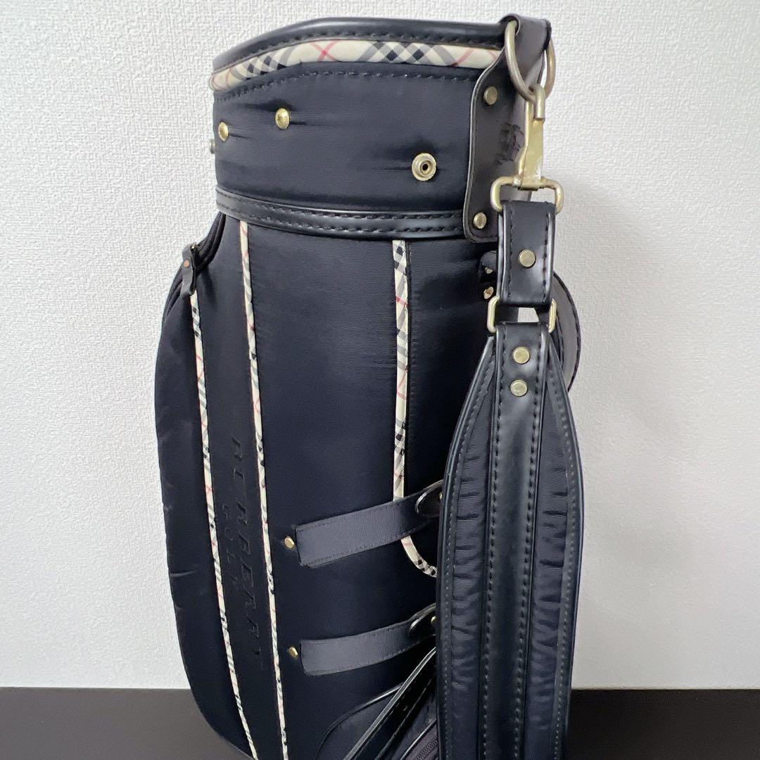 バーバリーゴルフキャディバッグ 6分割 ノバチェック ブラック BURBERRY