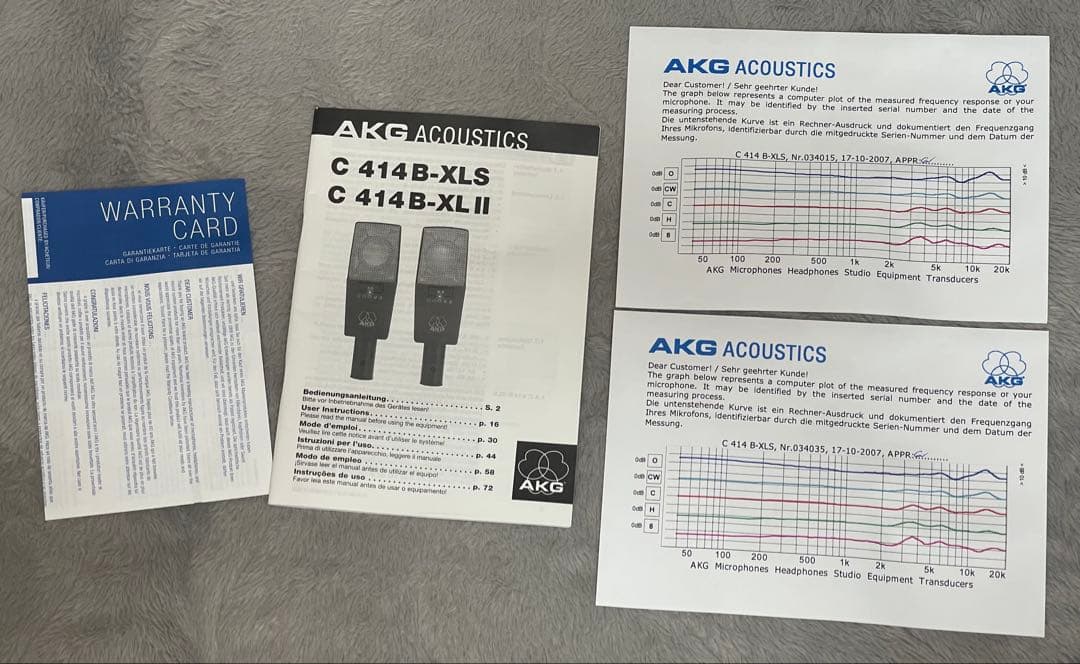 【極美品/マッチドペア】AKG C414 B-XLS ステレオセット 完動品