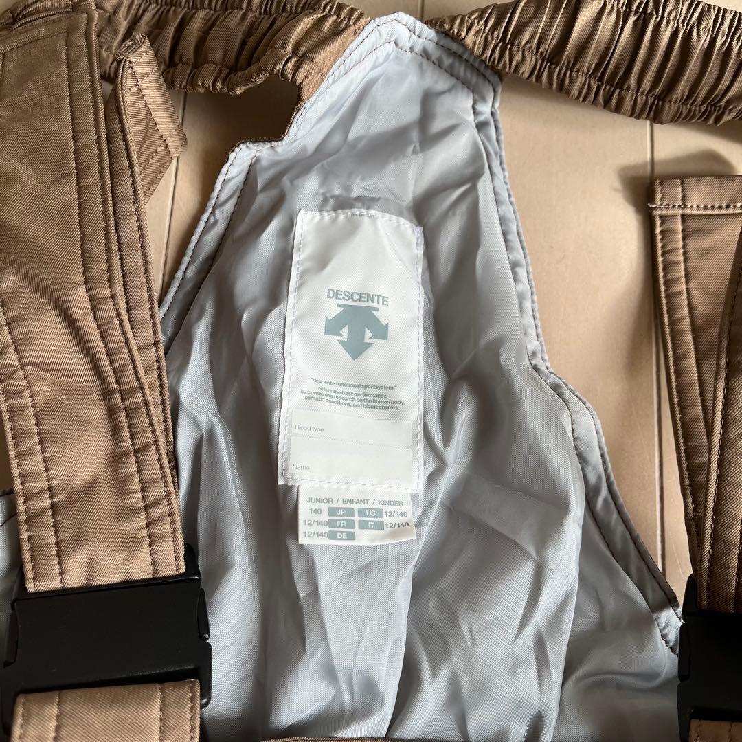 デサント　スキーウェア 140 マルチカラー チェック　ピンク系　ブラウン系