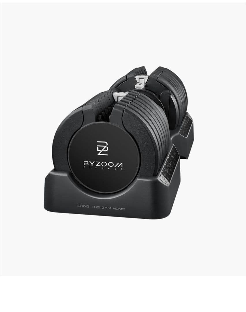 バイズーム フィットネス 可変式ダンベル 34kg ブラック 2個セット ②