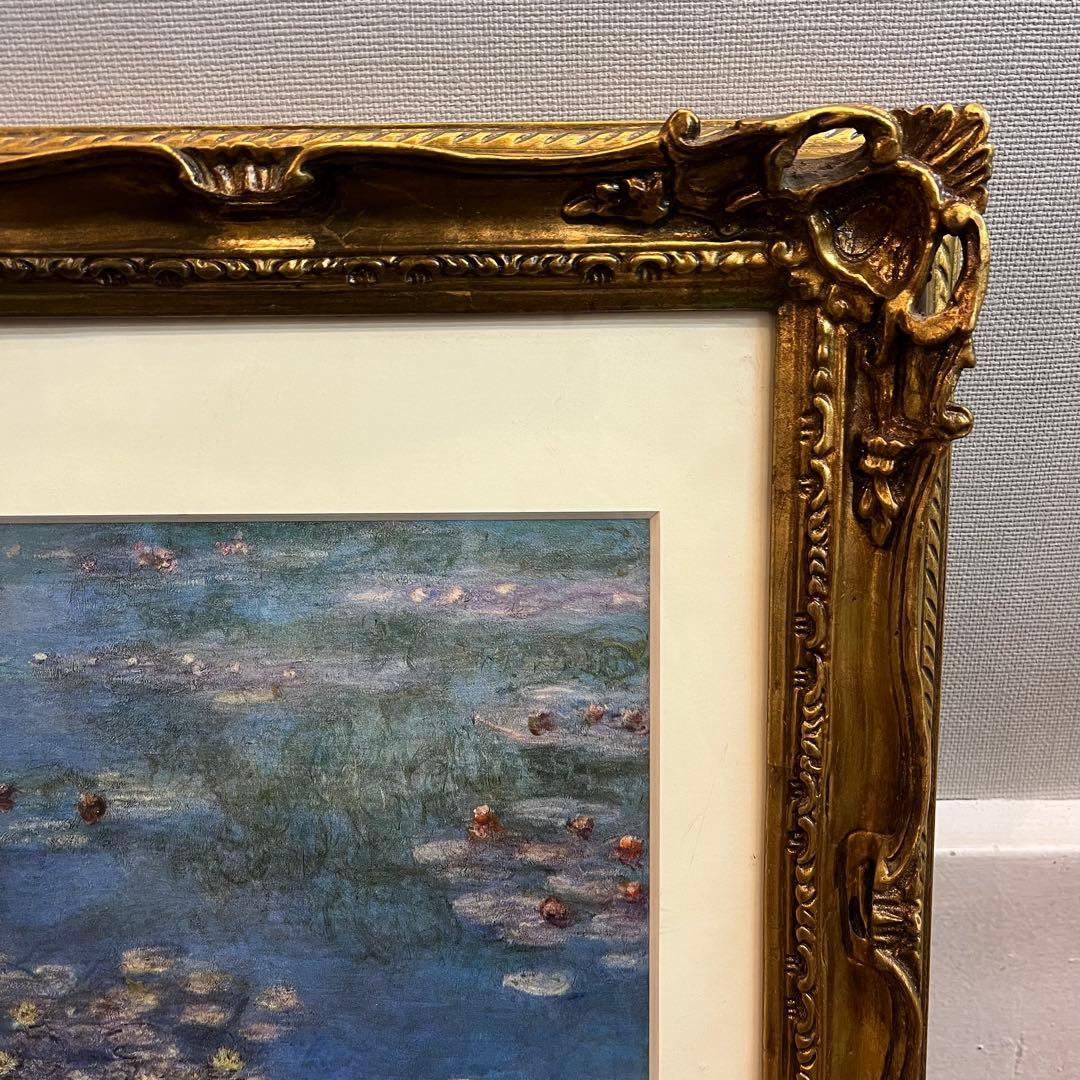 クロード・モネ 睡蓮 複製画 油絵 油彩 絵画 額装 インテリア 美術品