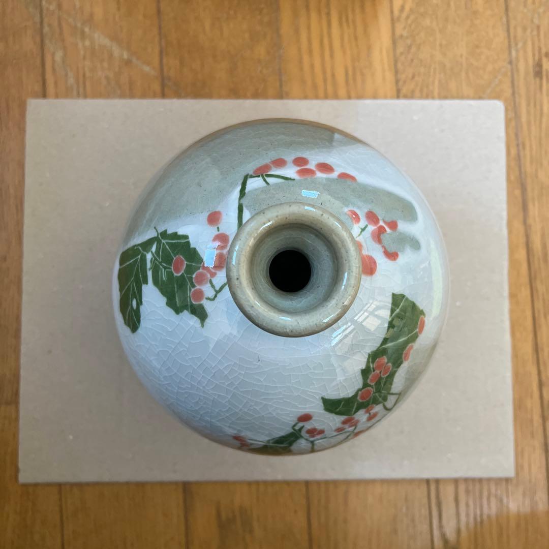 陶器の花瓶 木箱付き 善一