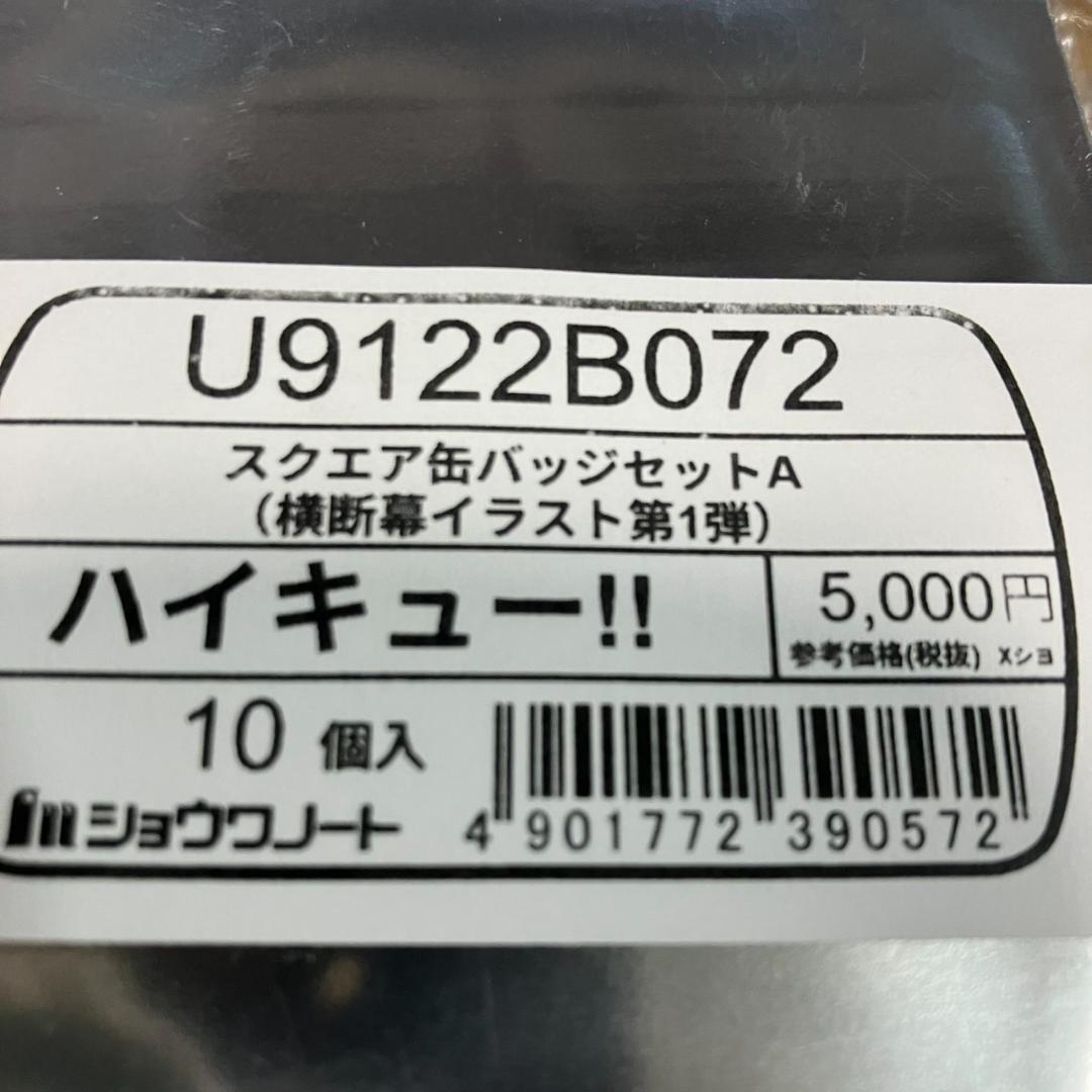 ハイキュー！！スクエア缶バッジ 横断幕 第一弾 第二弾 セット 缶バッチ
