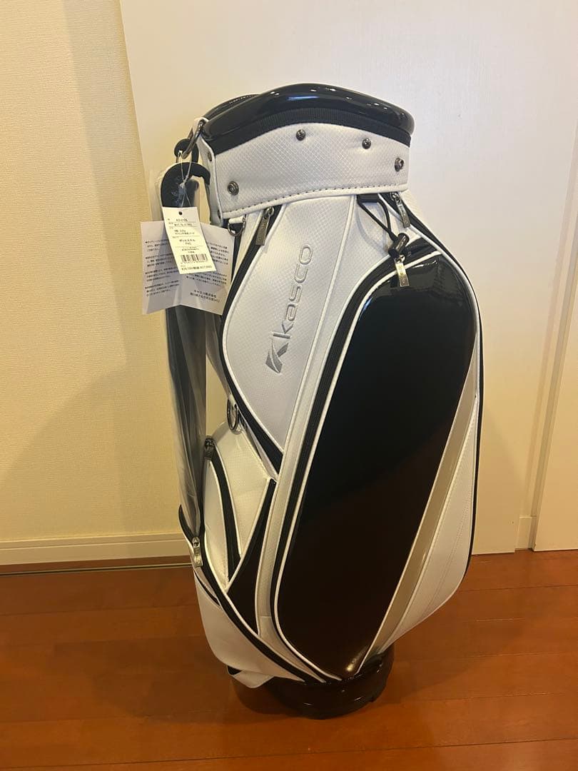 【新品・未使用】Kasco ゴルフバッグ ホワイト/ブラック