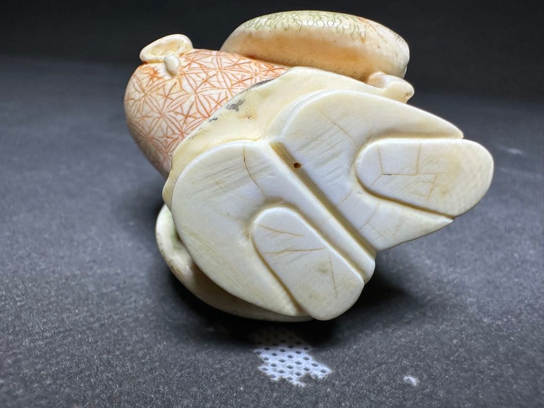 極上　七福神　置物　根付　印籠　天然素材　アンティーク　骨董　飾り物　古美術品