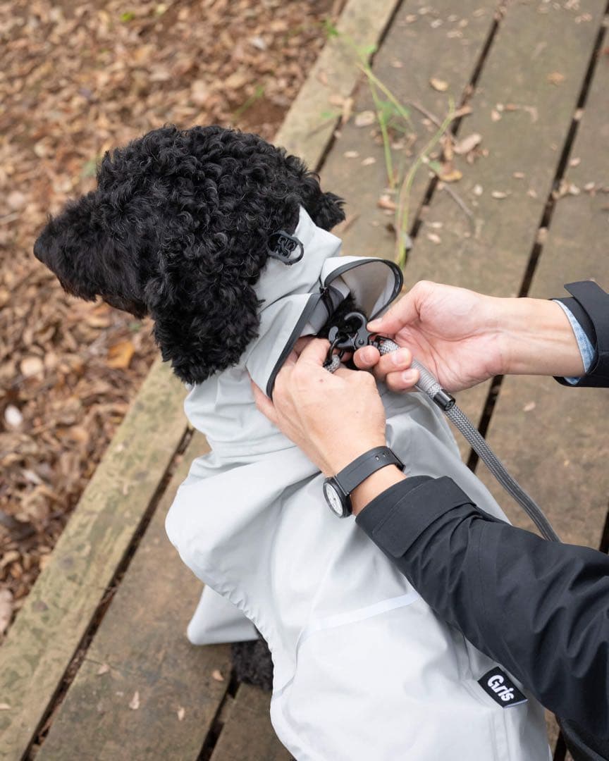 Gris 犬用レインコート Sグレー