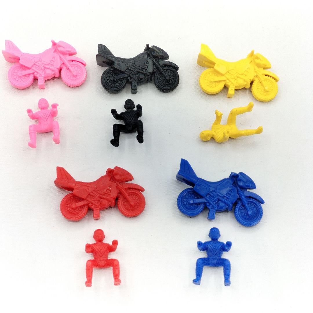 当時物 地球戦隊ファイブマン 消しゴム フィギュア バイク レトロ コンプ