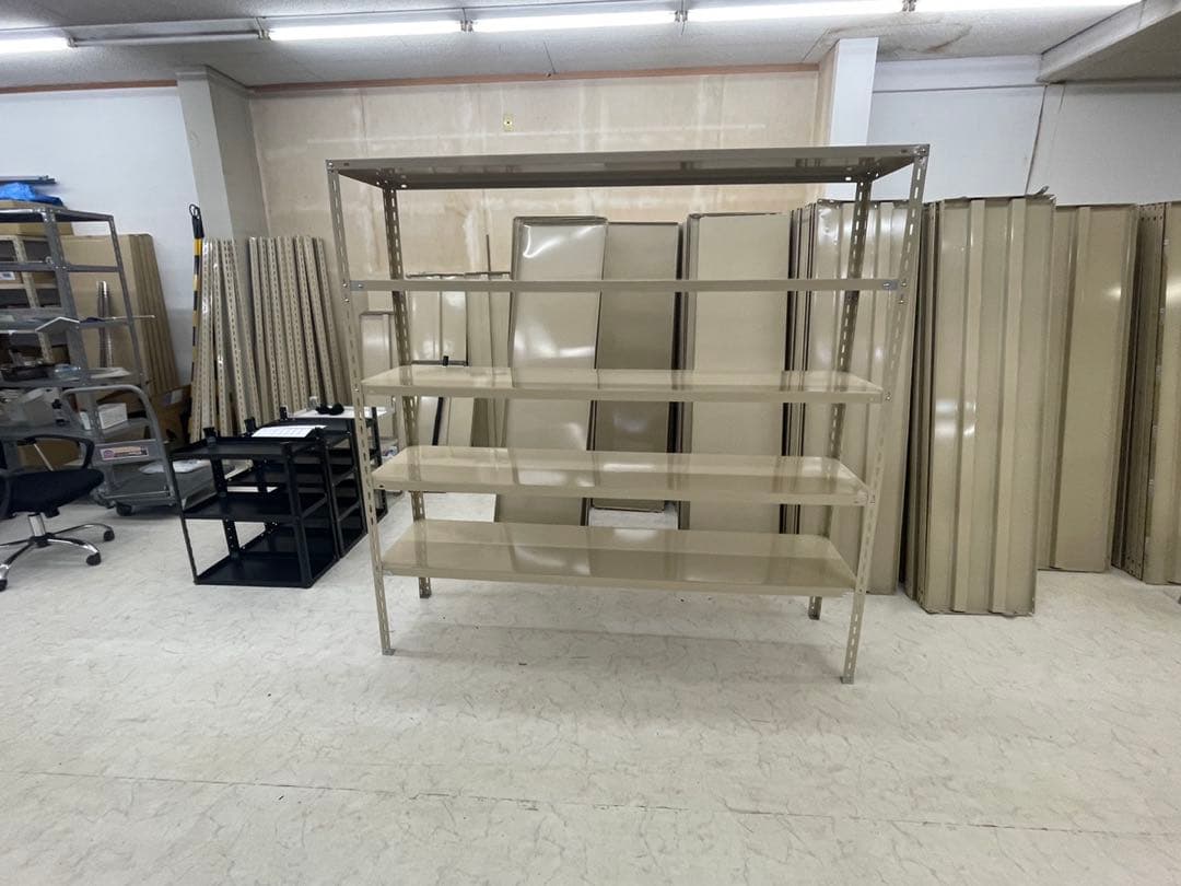 スチールラック 180×45×180 5段 ベージュ 5台分 福井県引き取り限定