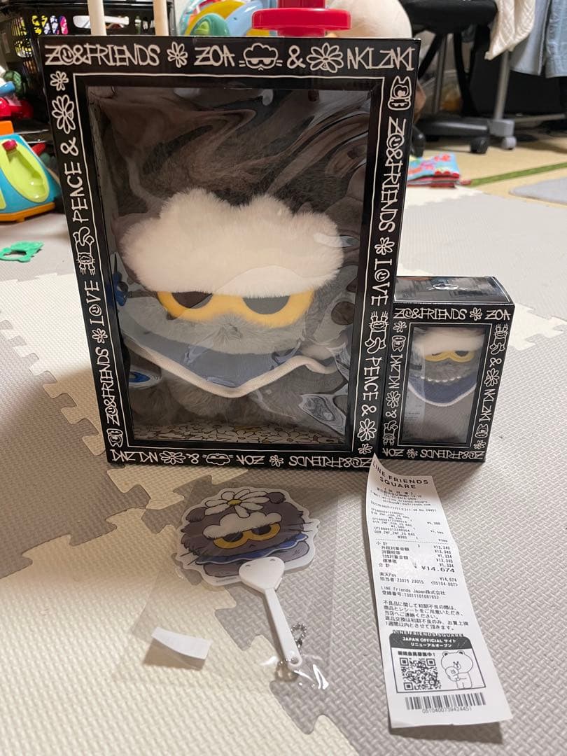 ZO&FRIENDSポップアップ ZOAぬいぐるみ ミディアム 3点