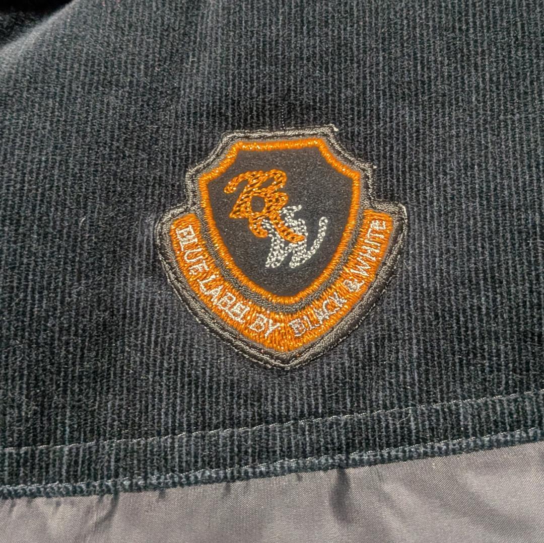 ブラック&ホワイト ゴルフウェア ダウンジャケット 黒 XL