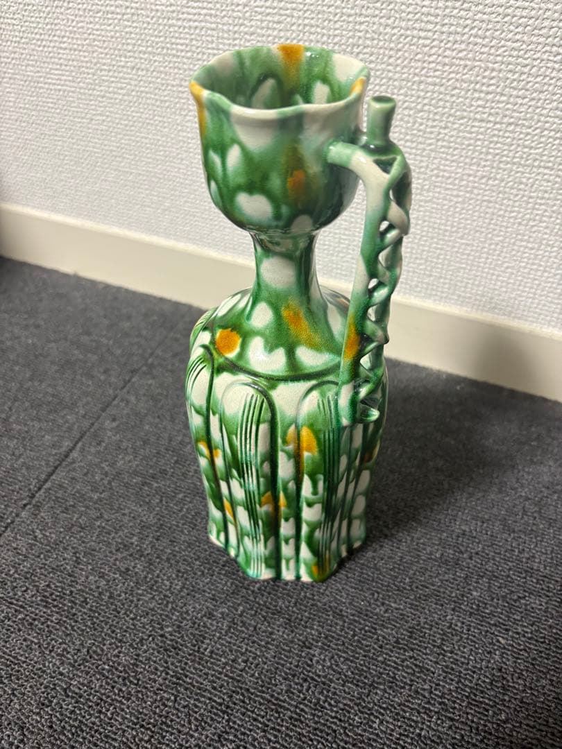 ち*ま様 加藤卓男　三彩　花入　人間国宝