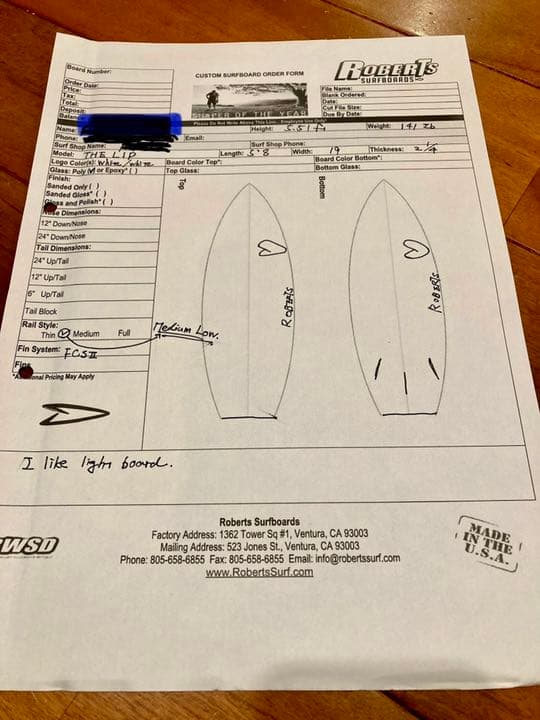 Roberts surfboards、ロバーツサーフボード、ショートボード