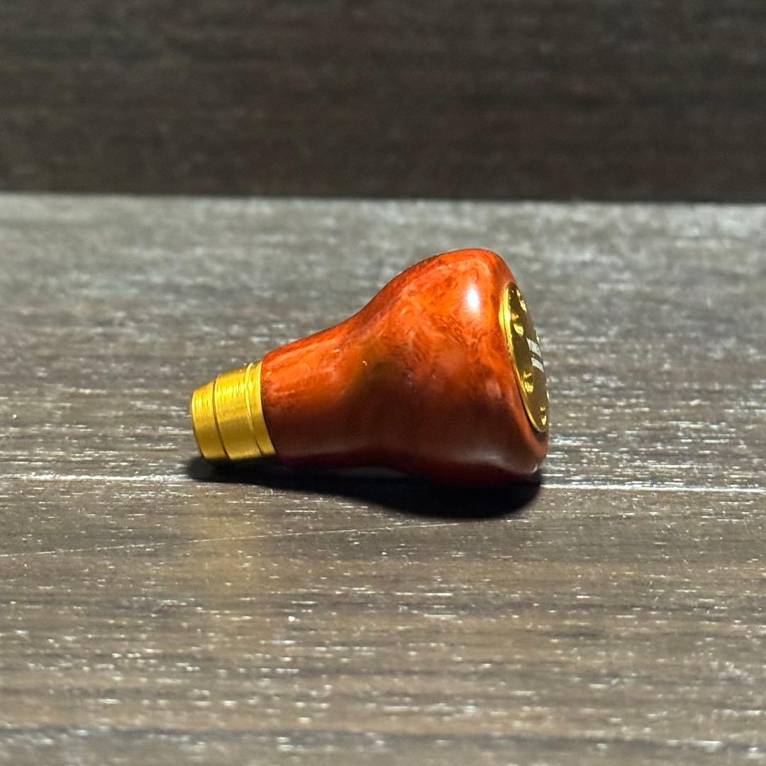 美品 シマノ 夢屋 花梨ハンドルノブ ラウンド型M