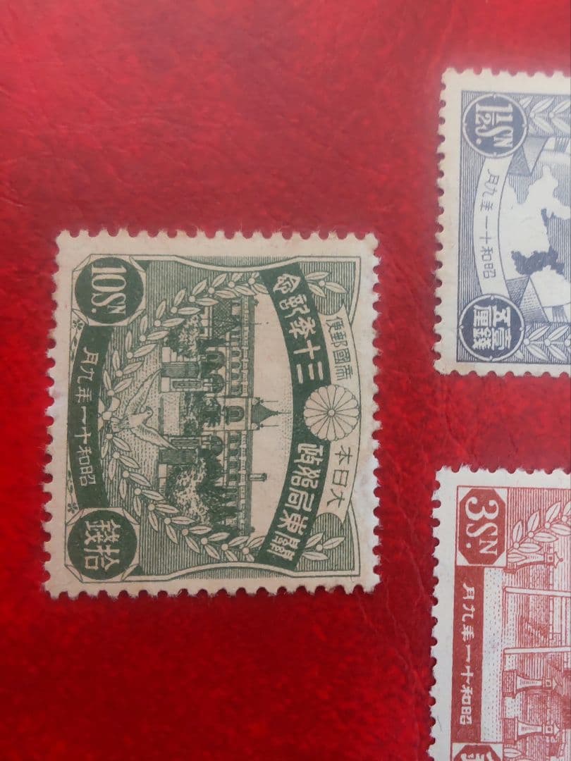 銭単位 1936年 関東局30年 3種完 未使用品