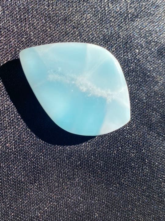 最高級天然石　ラリマー　パワーストーン  宝石　鉱物原石　置き物裸石　ルース8U