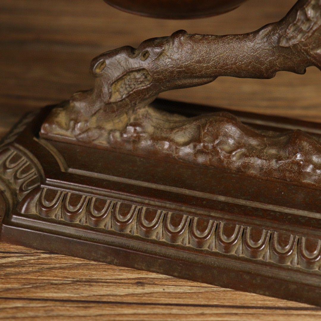 銅 細工 松迎客松弔炉を弔り 檀香を沈める香炉 香道具 工芸品 置物