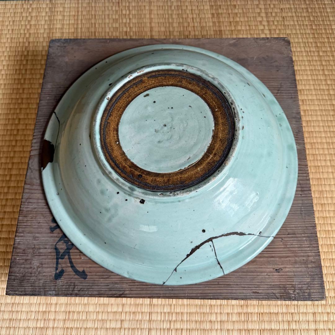 初期伊万里 古波佐見 青磁 大皿 大盤 江戸時代 呉須赤絵 鍋島 古美術 骨董