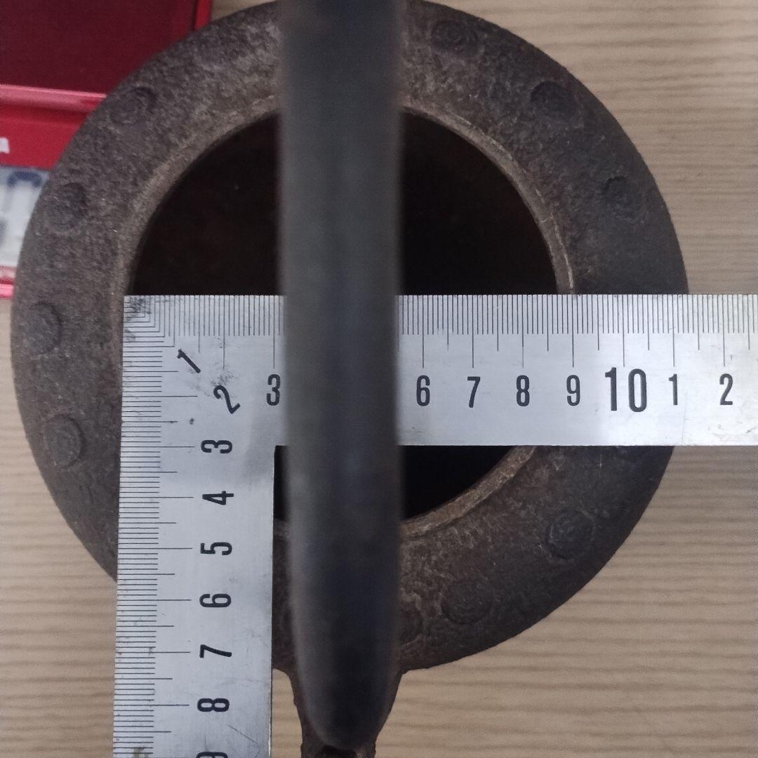 鉄製丸型鉄瓶 龍文堂造