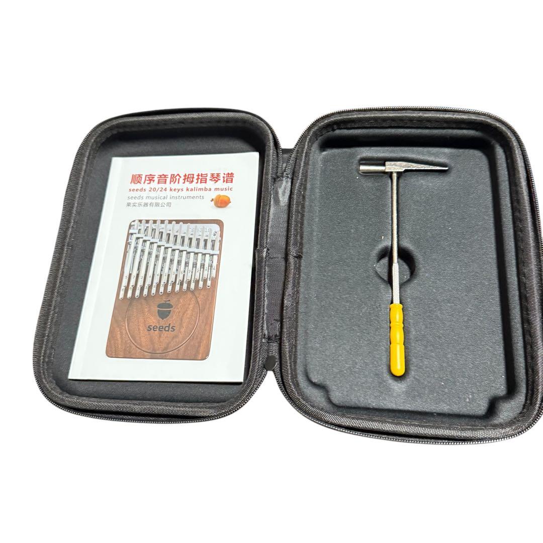 seedsカリンバ24キー親指ピアノ初心者セット2段式BlackWalnut