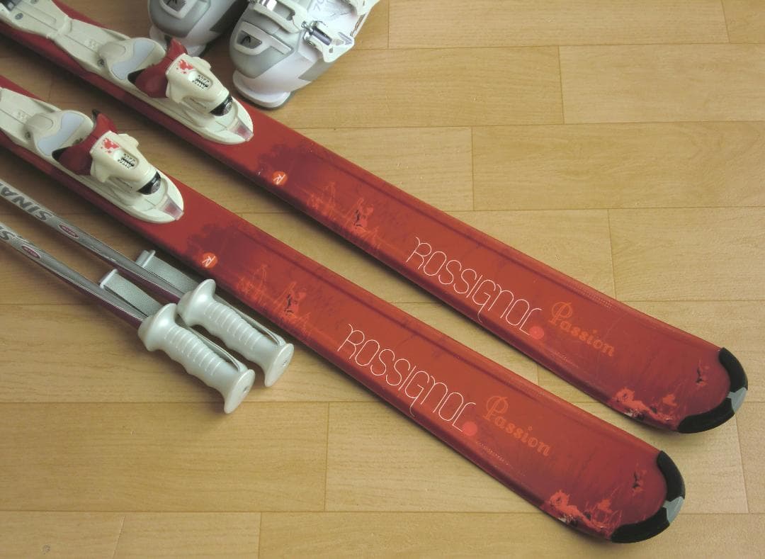 ■送料無料■ロシニョール■女性用スキーセット■板154靴25-25.5■メンテ■