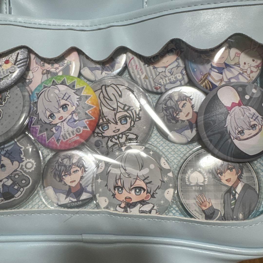 【値下げ】カラフルピーチ　缶バッチ16個　キーホルダー付き　痛バ　ヒロくん