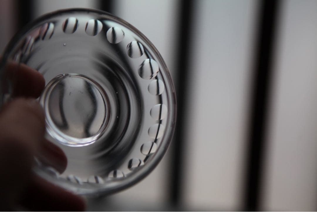 古道具　戦前　大正　昭和初期　蓋付ガラス碗　レア　A