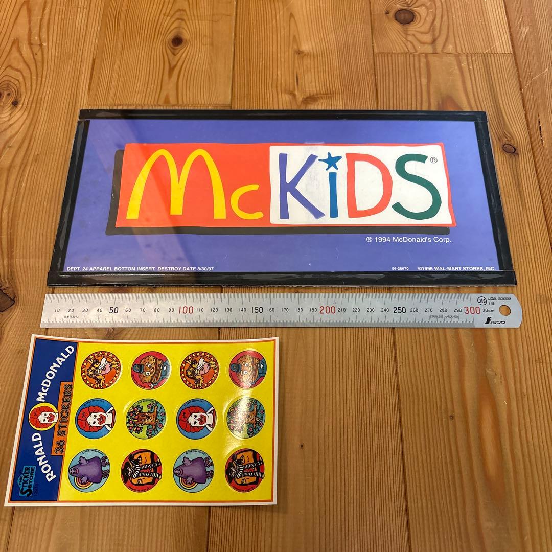 80s 90s McKids ディスプレイ　看板　マクドナルドランド　ステッカー