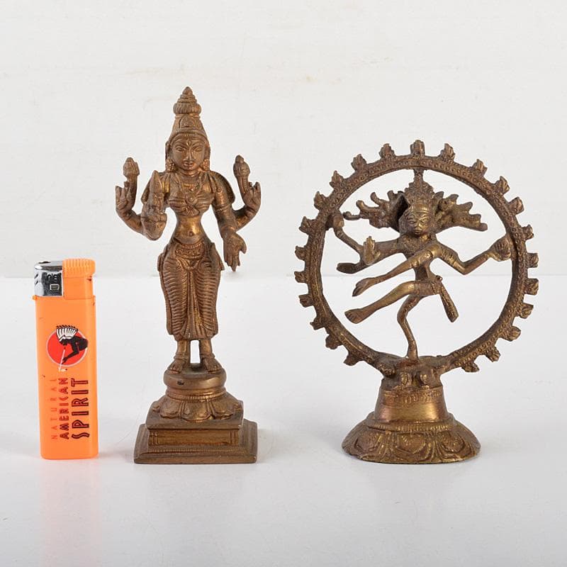 仏教美術　古銅鍍金　チベット仏　ヴィシュヌ　ナタラージャ　2点　C　6430